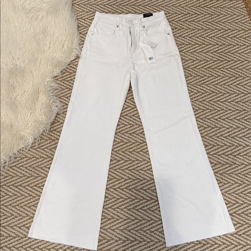 NWT Awesome VINCE. White Wide Leg Jeans 25